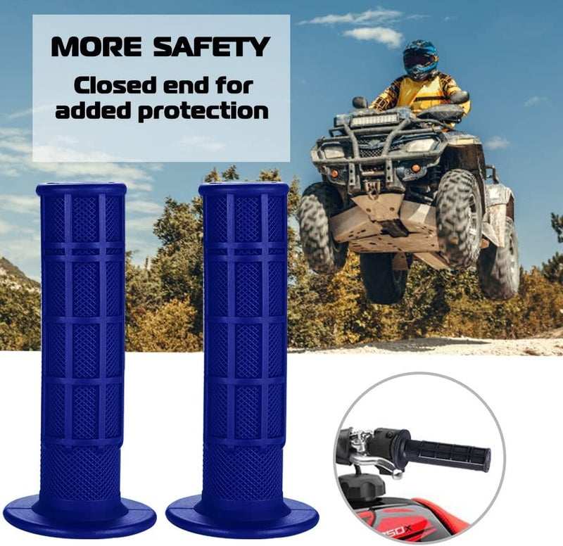 APPYU RSG 7/8'' ATV Grips Universal Handlebar Grips for ATV Raptor Kodiak Wolverine Banshee Blaster Grizzly Timberwolf Beartracke Warrior Bruin Big Bear 400 500 600 660 700 Blue - Image 3